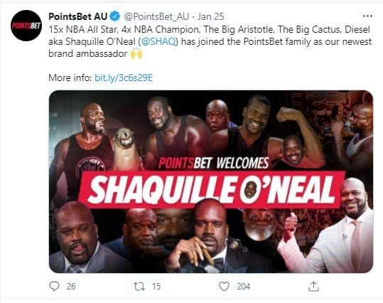 Shaq and Pointsbet